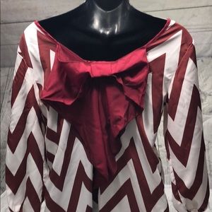 Maroon/ White Top • Bow in Back